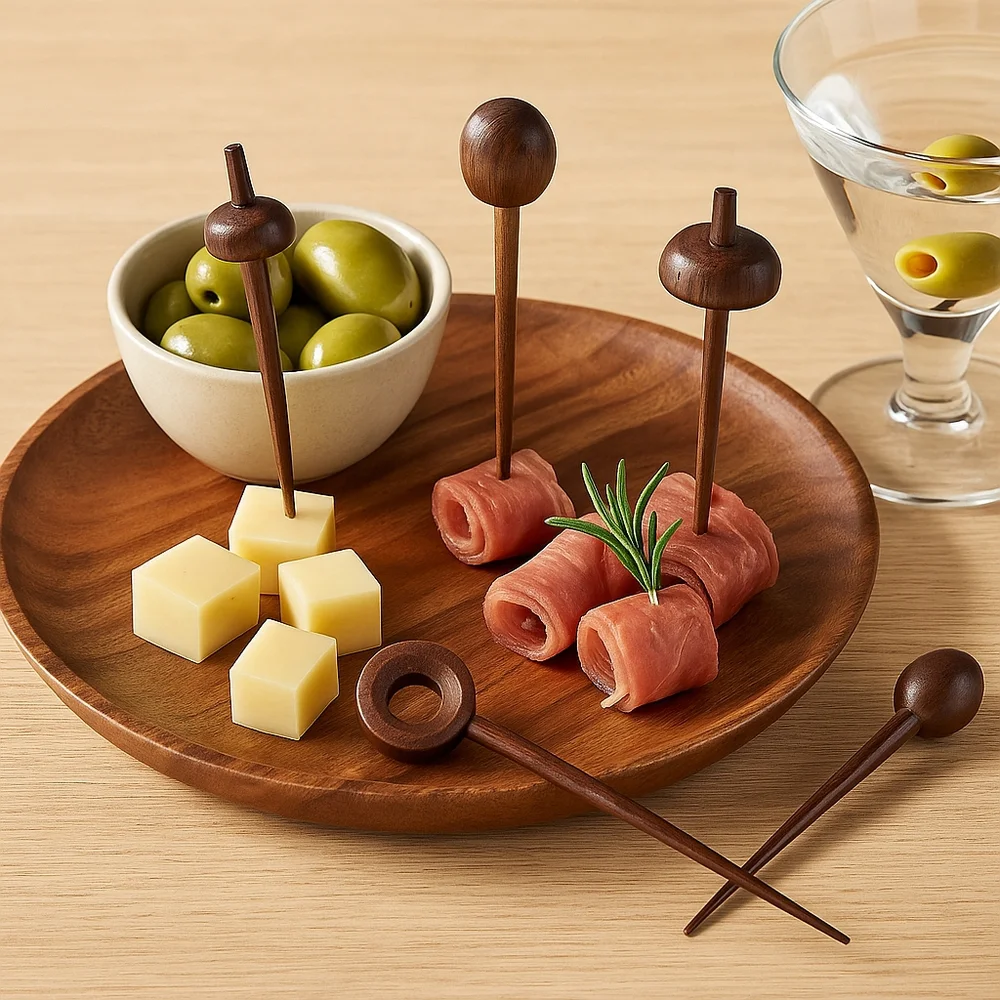 Rare Crate & Barrel Roy Cocktail Picks – Set of 4 – New in Box